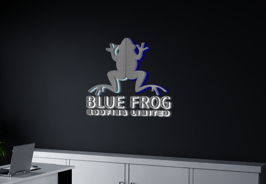 Blue frog - 3D backlit sign